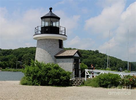 Summer Time At Mystic Lighthouse At Mystic Seaport In Mystic