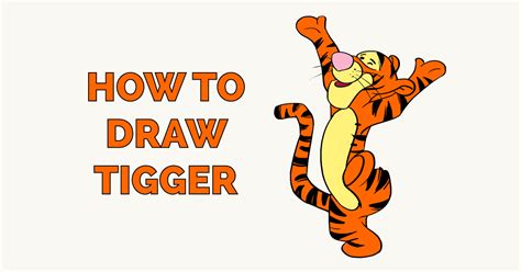 Tigger Drawing Step By Step Draw Two Short Diagonal Lines For The