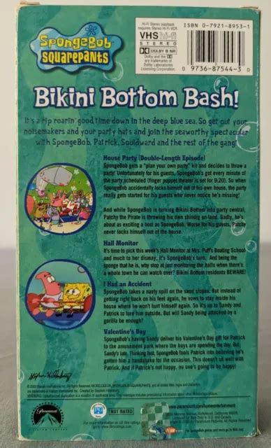 Nickelodeon Spongebob Squarepants Bikini Bottom Bash Vhs Tape 5 99 Picclick