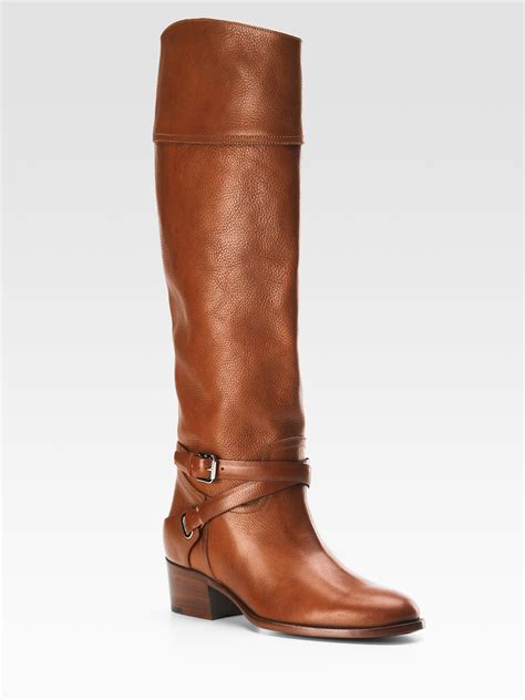 Ralph Lauren Collection Sahara Riding Boots In Brown Lyst