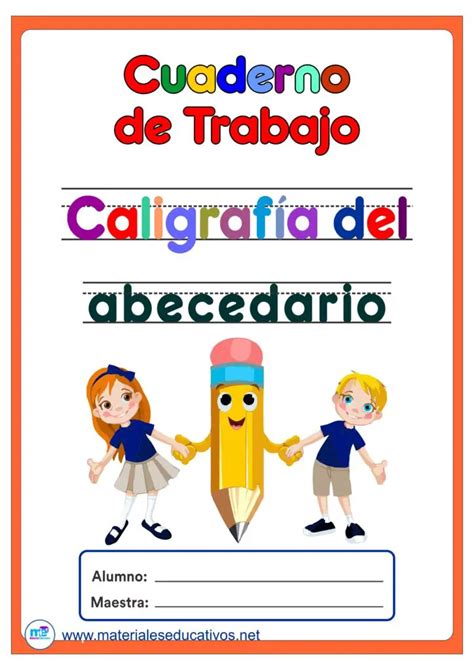 Cuaderno Para Trabajar La Caligrafía Del Abecedario Materiales Educativos