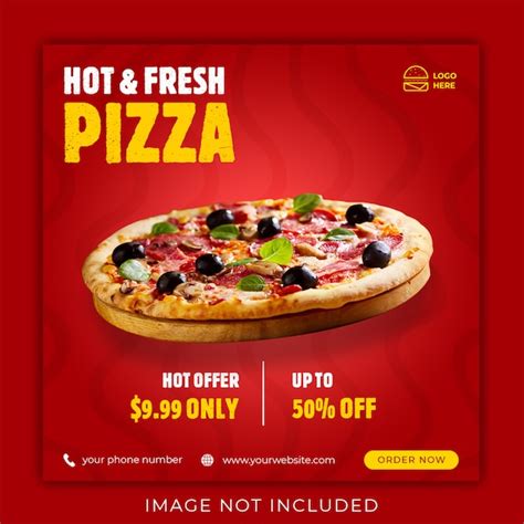 Premium Psd Pizza Menu Promotion Social Media Instagram Post Banner