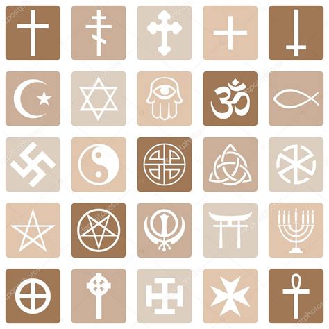 Conjunto De Símbolos Religiosos Stock Vector By ©nikiteev 47887735