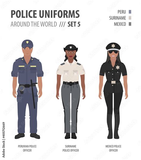 Police Uniforms Around The World Suit Clothing Of American Police