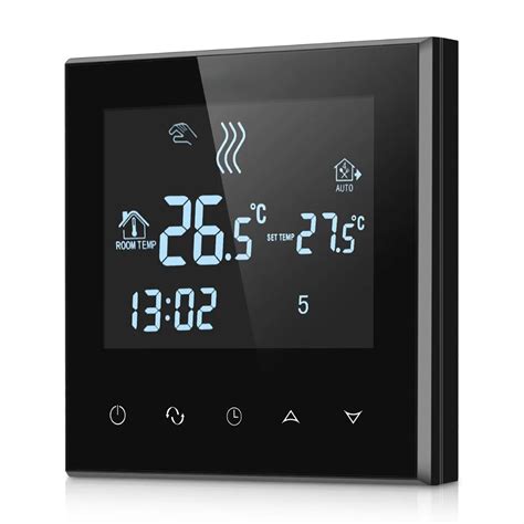 Large LCD Touch Screen Thermostat Temperature Controller Blue Backlight