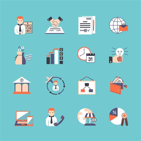 Business Icon Set 468104 Vector Art At Vecteezy