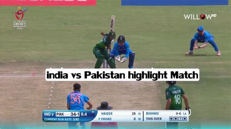 India U19 Vs Pakistan U19 In World Cup 2020 Highlight Review Youtube