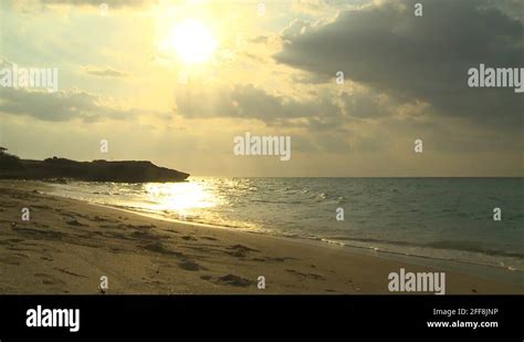 Cuba Beach Sunset Stock Video Footage Alamy
