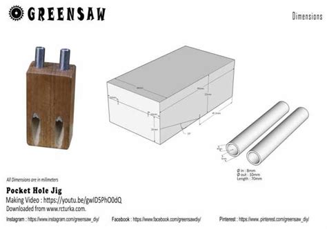 Diy Pocket Hole Jig Dimensions Vlrengbr