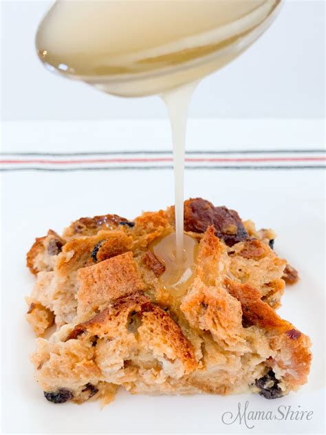 This Easy To Make Bread Pudding Has A Delicious Vanilla Sauce To Pour