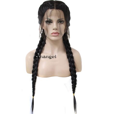 Get yourself a blonde lace front wig, if you would like to have blonde hair that looks natural, healthy, and beautiful. Synthetic Baby Hair Braided Lace Front Wig Straight Long ...