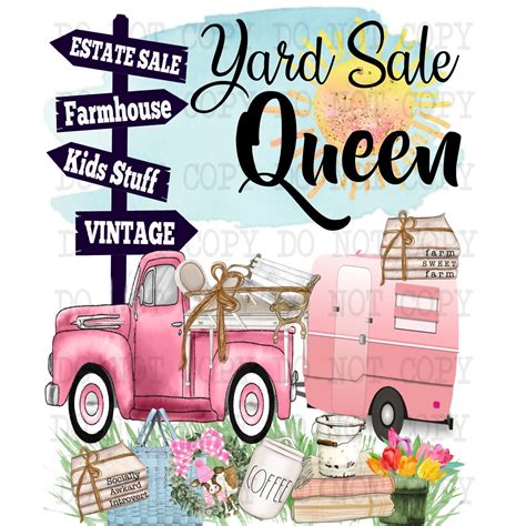 Yard Sale PNG Digital Download Garage Sale Sublimation | Etsy