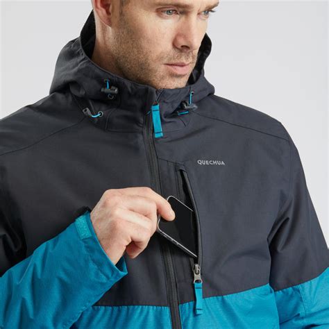 Mens Waterproof Winter Hiking Jacket Sh100 X Warm 10°c Decathlon