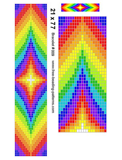Native American Beading Pattern - loom - Rainbow... | Loom beading