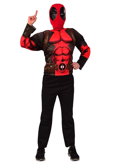 Kids Deadpool Mask And Top Costume Deluxe Set