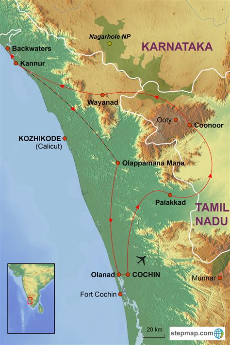 Learn to draw kerala map. North Kerala homestay tours in India. Helping Dreamers Do
