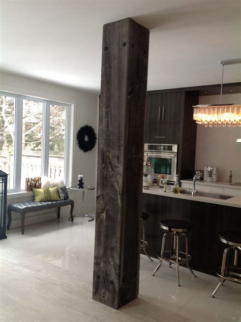 As with anything, don't overdo anything. Rustic Columns Interior 19 in 2020 | Living room remodel ...
