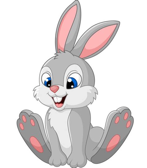 Rabbit Cute Cartoon Vector 01 Rabbit Clipart Rabbit Vector Cartoon