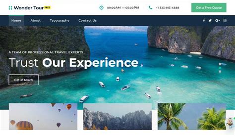 Free Travel Website Templates Free Printable Templates