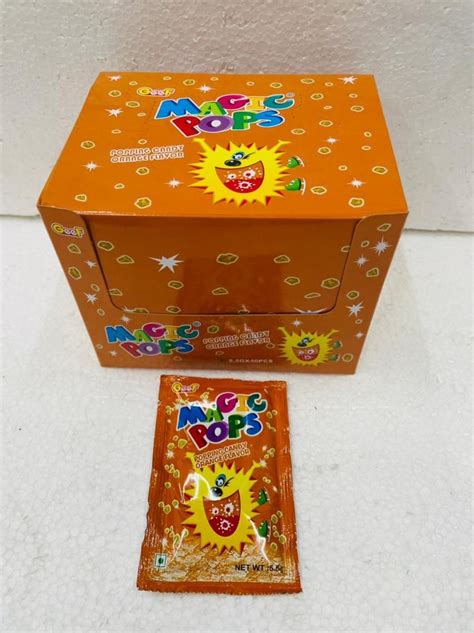 Geef Magic Pop Popping Candy Orange 55g 40pc Packaging Type