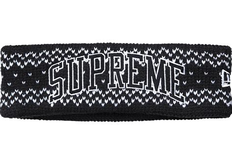 Supreme New Era Arc Logo Headband Black Stockx News