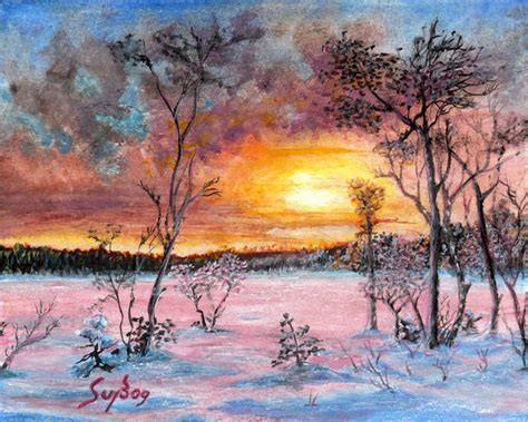 Winter Sunrise By Shongrek On Deviantart