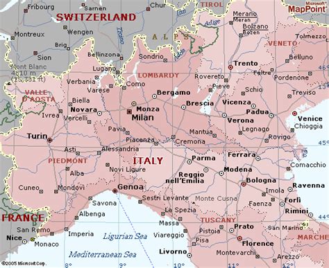 Northern Italy Map Tourist ~ Afp Cv