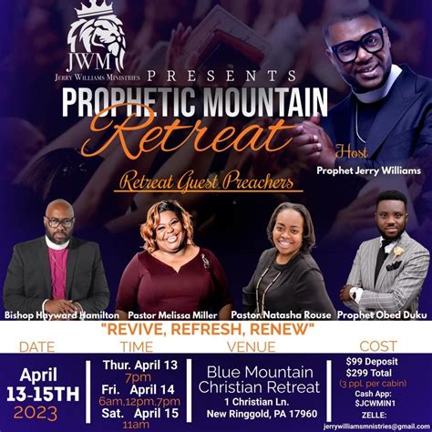 Prophetic Mountain Retreat 2023 Blue Mountain Christian Retreat