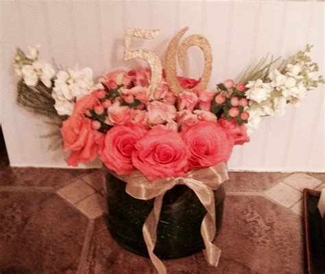 Flower Arrangements 50th Wedding Anniversary