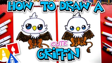 How To Draw A Cute Mythical Griffin Art For Kids Hub