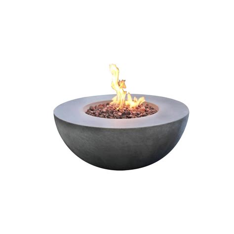 Perfectly design your fire feature to coexist with your outdoor decor. Modeno Roca 34 in. x 34 in. Grey Round Concrete Propane ...