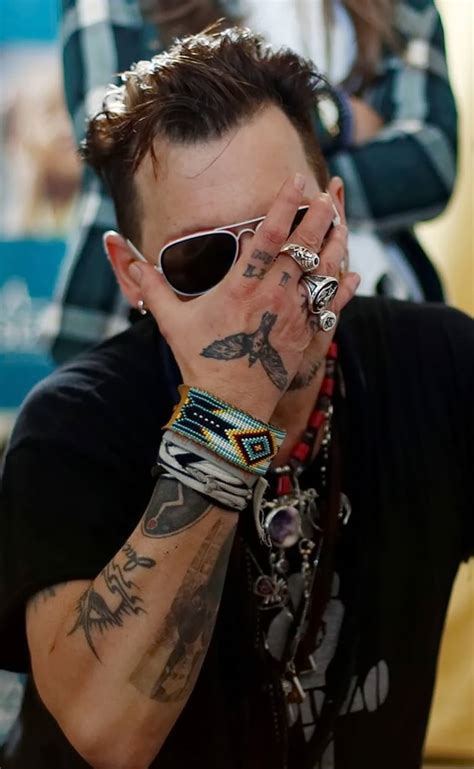 We have seen in many movies, and like many of his persona, mr. фото Тату Джонни Деппа от 15.04.2018 №025 - Tattoo Johnny ...