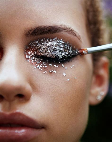 Sparkling Eyes Glitter Makeup Silver Makeup Makeup