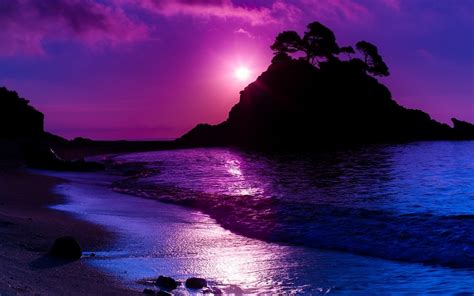 Purple Ocean Sunset Hd Wallpaper Background Image 1920x1200 Id711648 Wallpaper Abyss