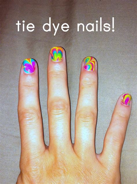 Cool ideas to paint your nails. Tie Dye Nails - C.R.A.F.T.