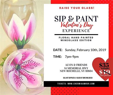 Sip And Paint Valentines Day Experience Alvin And Friends
