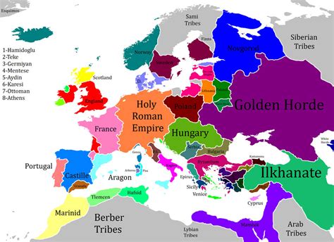 Europe In 1300 By Dinospain On Deviantart