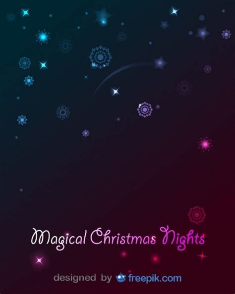 Free Vector Magical Christmas Nights