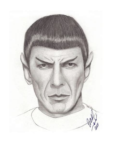 Mr Spock Drawing By Eve Marshall Fine Art America