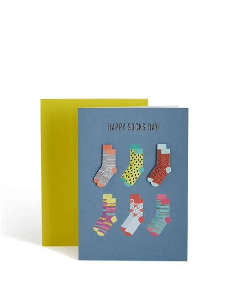 Happy Socks Day Birthday Card Mands Birthday Cards Happy Socks Cards