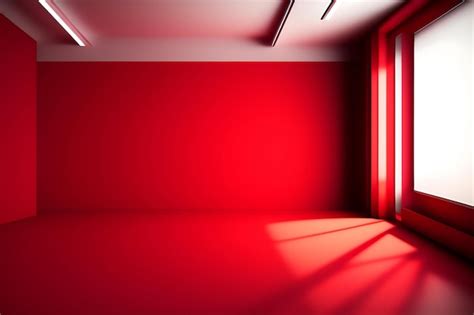 Premium Ai Image Abstract Red Studio Background For Product
