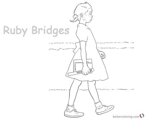 Ruby Bridges Coloring page Goes to School - Free Printable Coloring Pages