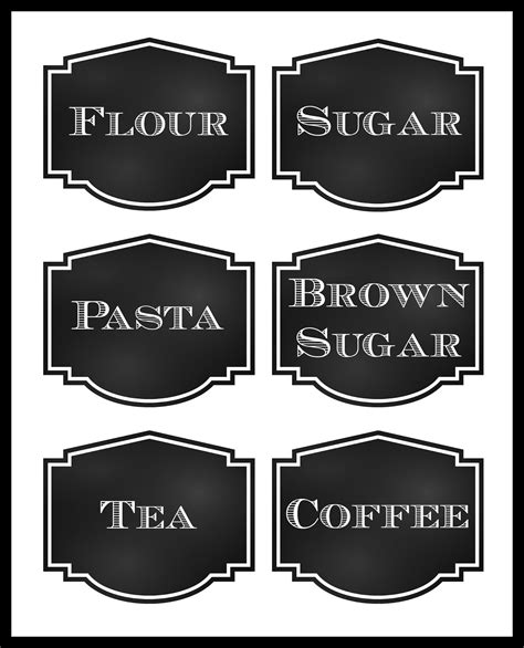We have a big collection of free printable labels for your kids to make your custom children's address labels, free kids return address labels,moving labels, and kids shipping labels. Reorganized Simplicity: FREE Printable: Chalkboard Style Pantry Labels