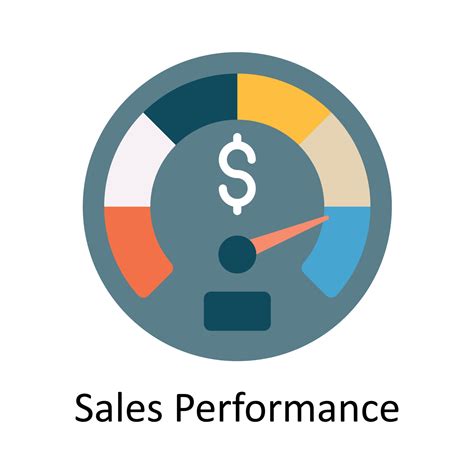 Sales Performance Vector Flat Icon Design Illustration Finance Symbol