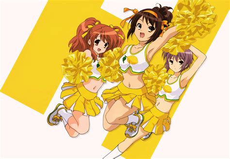 The Big Imageboard Tbib Asahina Mikuru Cheerleader Detexted Ikeda Shouko Nagato Yuki