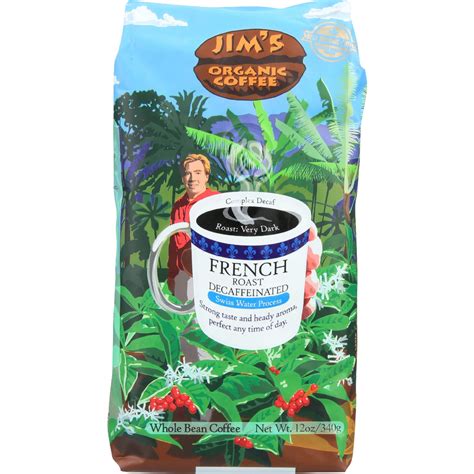 Check spelling or type a new query. Jims Organic Coffee Coffee Beans - Organic - French Roast - Decaf - 11 oz - case of 6 - HOPE and ...