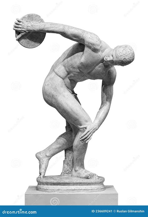 Discus Thrower Discobolus Statue A Part Of The Ancient Olymp Games