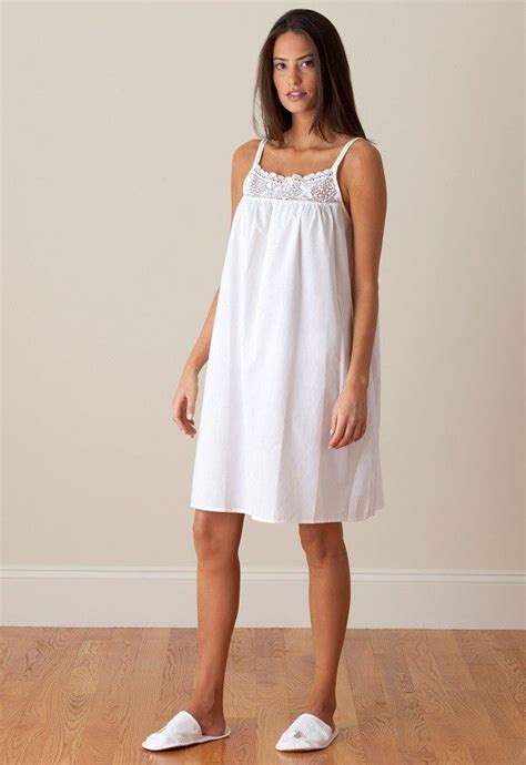 Jenn White Cotton Nightgown Lace El311 Night Gown Cotton Nightgown Nightgowns For Women