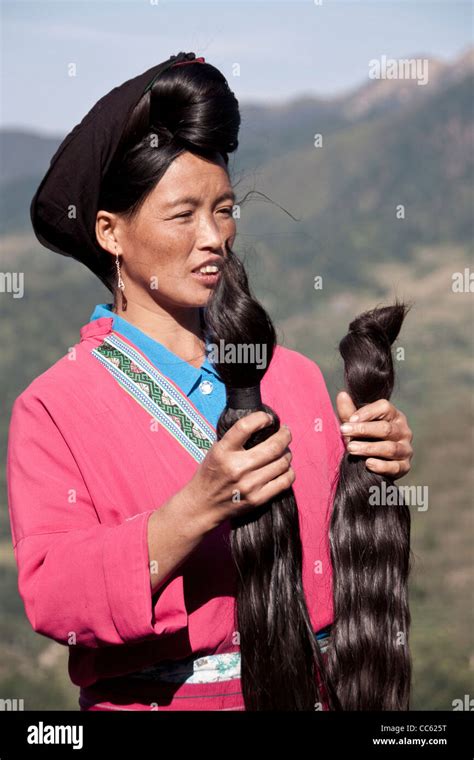 Long Hair Yao Woman Longji Near Guilin Guangxi Province China
