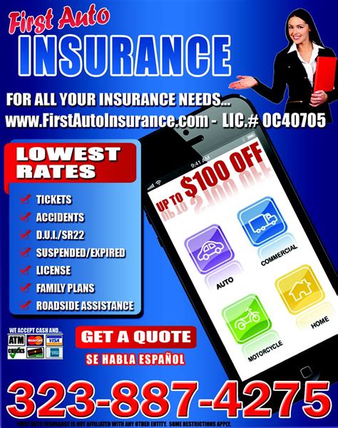 Find your cheapest car insurance rates. First Auto Insurance Services - Auto Insurance - 1439 W Beverly Blvd, Montebello, CA - Phone ...